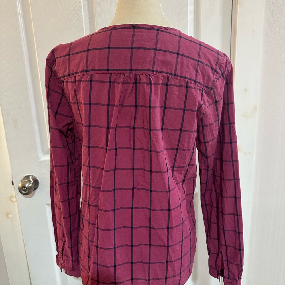 L.L. Bean Pink Checkered Top - Picture 2 of 5